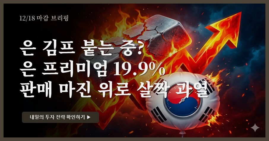 [12/18 장마감] 코스피·S&P 동반 급락, 은 강세 속 금·은 ETF 9천억 유입