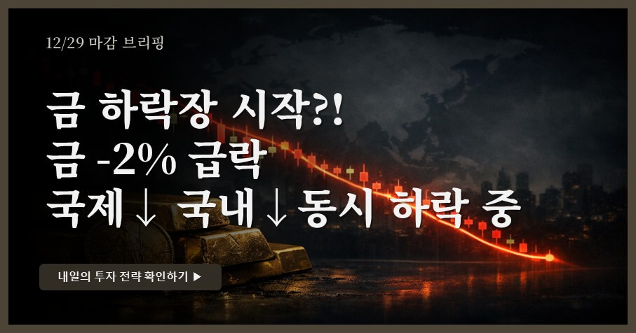[12/29 장마감] KRX 금현물 20.8만(-2.17%) 국제↓국내↓ 하락장 시작?